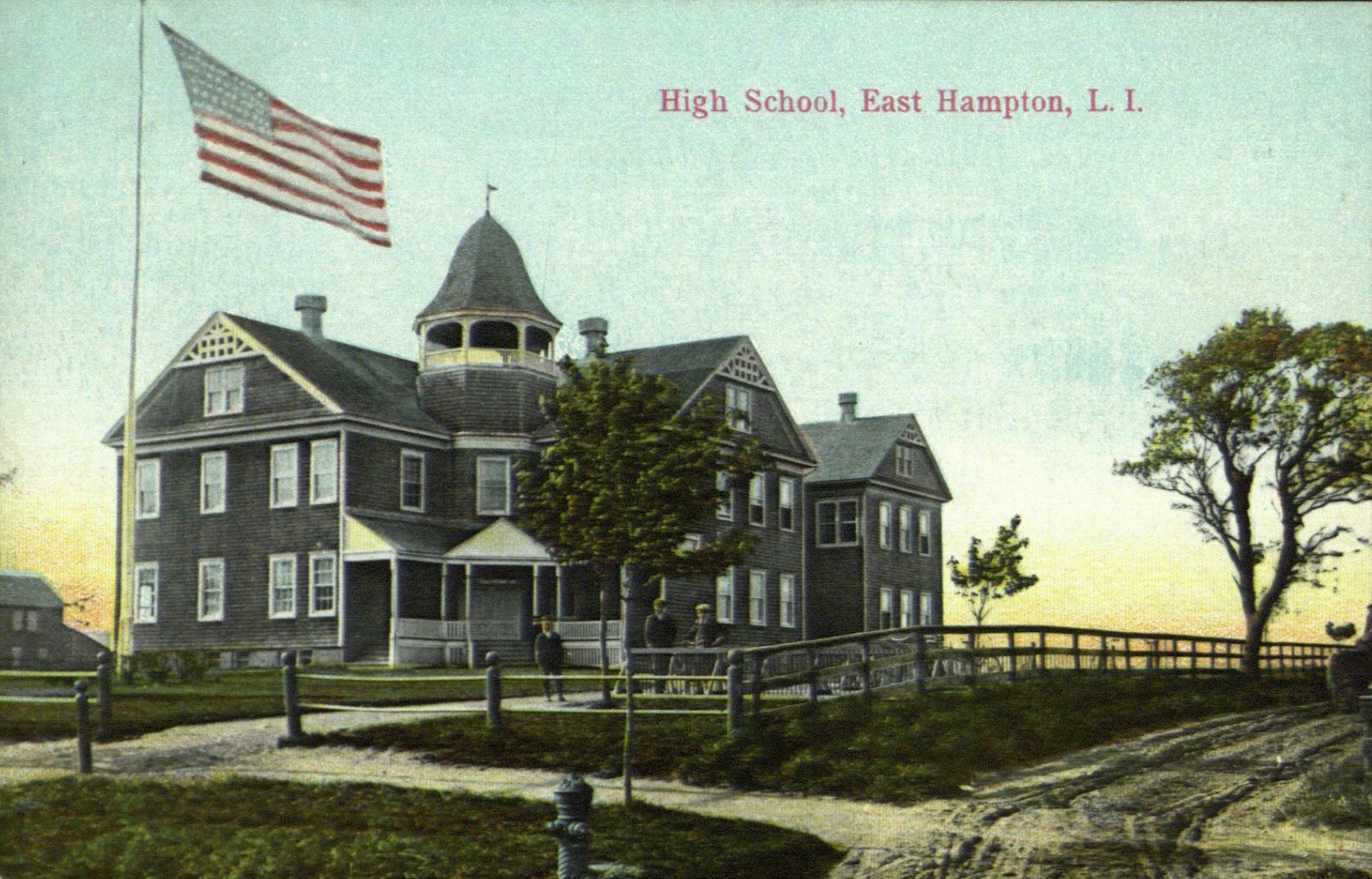 East Hampton High School, East Hampton, L.I. postcard image