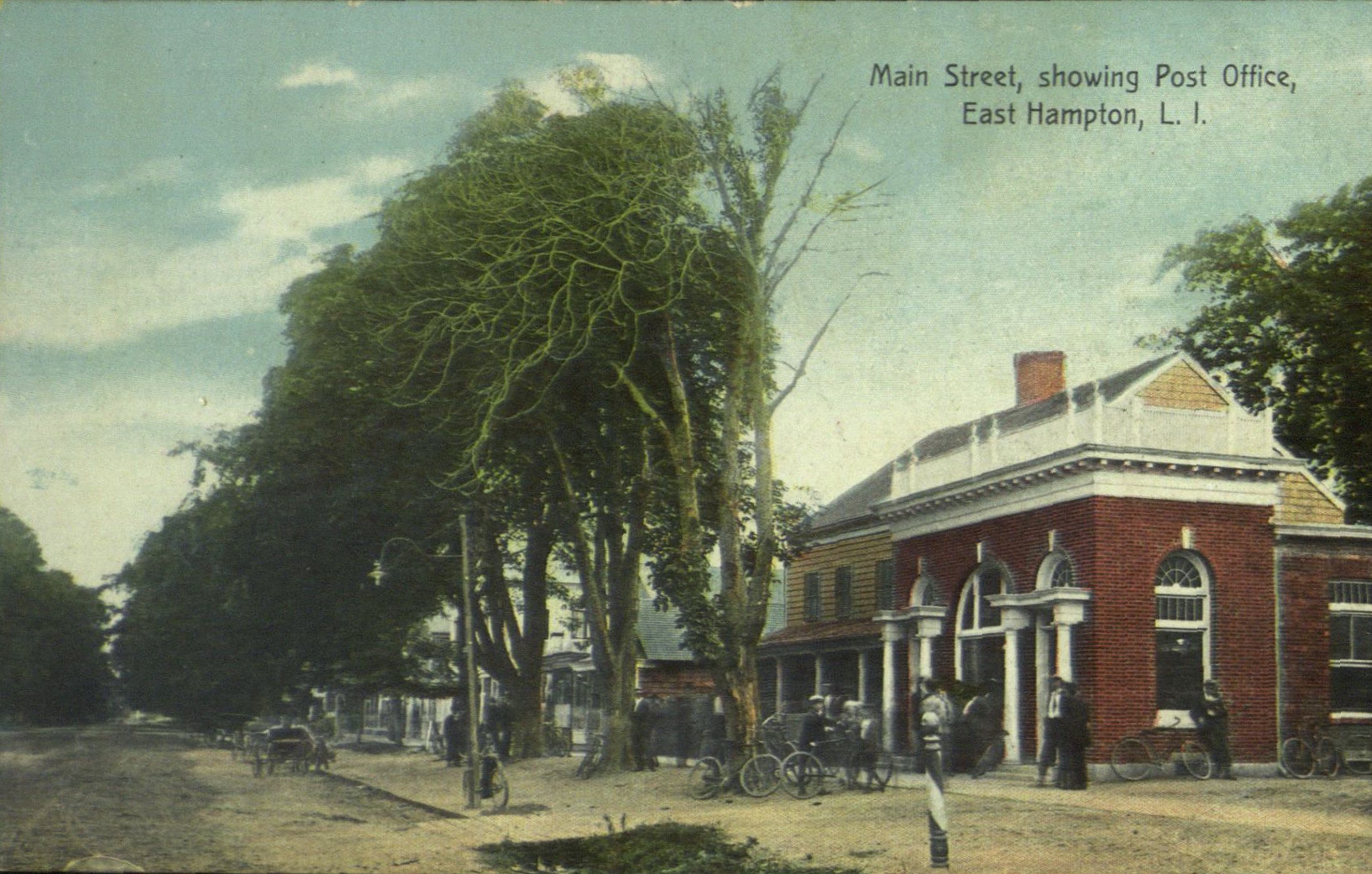 Post Office, Main Street, East Hampton, L.I. postcard image