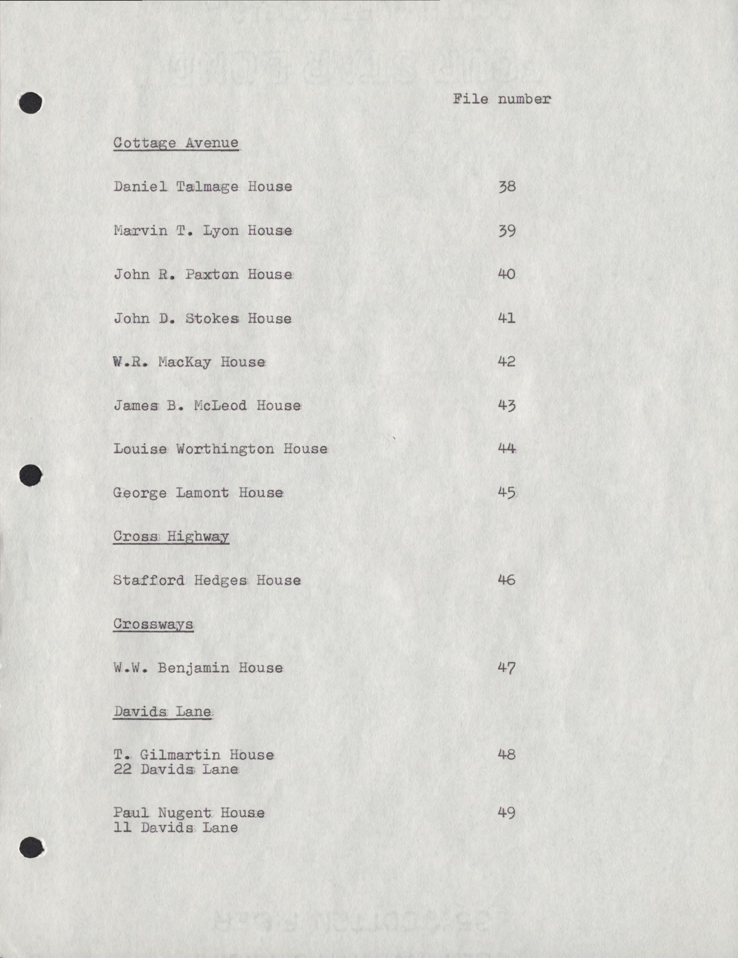 Inventory of East Hampton Architecture